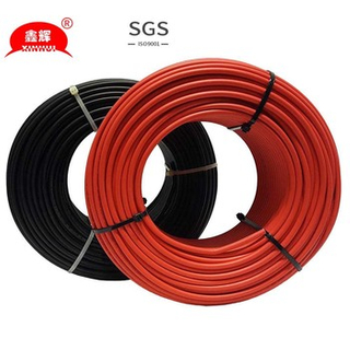 CE TUV Kabel Surya Merah Hitam 4mm2 6mm2 10mm2 DC PV1-F Sistem Energi Pv Kawat Panel Kabel Surya Untuk Dijual